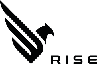RISE logo + naam zwart